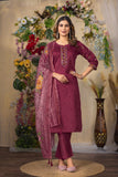 Elegant Straight Kurti Pant Dupatta Set