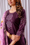 Elegant Straight Kurti Pant Dupatta Set