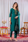 Elegant Straight Kurti Pant Dupatta Set