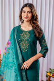 Elegant Straight Kurti Pant Dupatta Set