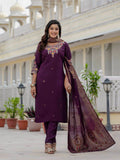 Elegant Straight Kurti Pant Dupatta Set
