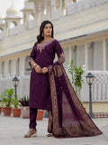 Elegant Straight Kurti Pant Dupatta Set