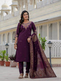 Elegant Straight Kurti Pant Dupatta Set