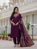 Elegant Straight Kurti Pant Dupatta Set