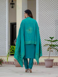 Elegant Straight Kurti Pant Dupatta Set