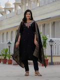 Elegant Straight Kurti Pant Dupatta Set