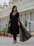Elegant Straight Kurti Pant Dupatta Set