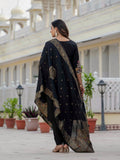 Elegant Straight Kurti Pant Dupatta Set
