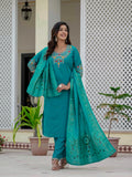 Elegant Straight Kurti Pant Dupatta Set