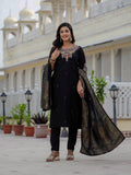 Elegant Straight Kurti Pant Dupatta Set