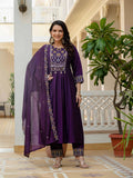 Roman Silk Layered Kurta Set