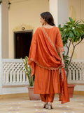 Roman Silk Layered Kurta Set