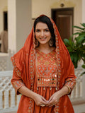 Roman Silk Layered Kurta Set
