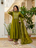 Roman Silk Layered Kurta Set