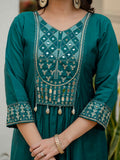 Roman Silk Layered Kurta Set