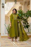 Roman Silk Layered Kurta Set