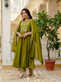 Roman Silk Layered Kurta Set