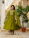 Roman Silk Layered Kurta Set