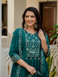 Roman Silk Layered Kurta Set