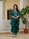 Roman Silk Layered Kurta Set