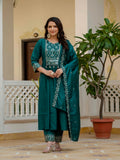 Roman Silk Layered Kurta Set