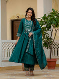 Roman Silk Layered Kurta Set