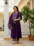 Roman Silk Layered Kurta Set