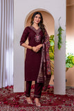 Elegant Straight Kurti Pant Dupatta Set