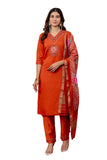 Elegant Straight Kurti Pant Dupatta Set