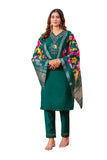Elegant Straight Kurti Pant Dupatta Set