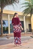 Elegant Festive Cotton Co-Ord Set with Handwork