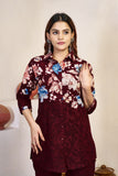 Elegant Festive Cotton Co-Ord Set with Handwork Detailing