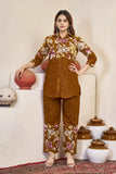 Elegant Festive Cotton Co-Ord Set with Handwork Detailing