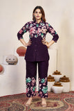 Elegant Festive Cotton Co-Ord Set with Handwork Detailing