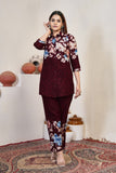 Elegant Festive Cotton Co-Ord Set with Handwork Detailing