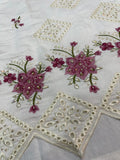 Elegant Embroidered Roman Silk Kurti Pant Dupatta Set