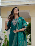 Elegant Roman Silk Kurti Pant Dupatta Set