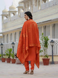 Elegant Roman Silk Kurti Pant Dupatta Set