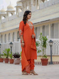 Elegant Roman Silk Kurti Pant Dupatta Set