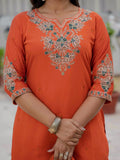 Elegant Roman Silk Kurti Pant Dupatta Set