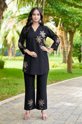 Elegant Embroidered Co-Ord Set with Straight Pant