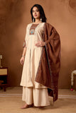 Elegant Handwork Anarkali Kurti with Plazo & Dupatta – Festive Wear Collection