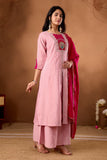 Elegant Handwork Anarkali Kurti with Plazo & Dupatta – Festive Wear Collection