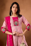 Elegant Handwork Anarkali Kurti with Plazo & Dupatta – Festive Wear Collection