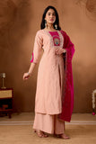 Elegant Handwork Anarkali Kurti with Plazo & Dupatta – Festive Wear Collection