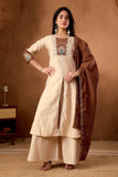 Elegant Handwork Anarkali Kurti with Plazo & Dupatta – Festive Wear Collection