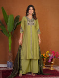 Stylish Anarkali Kurti Set with Plazo & Dupatta