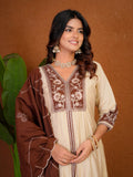 Stylish Anarkali Kurti Set with Plazo & Dupatta