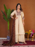 Stylish Anarkali Kurti Set with Plazo & Dupatta