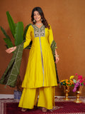 Stylish Anarkali Kurti Set with Plazo & Dupatta